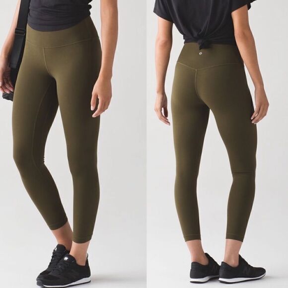 Lululemon Align High Rise Legging Pant Military Green RARE - Picture 1 of 12